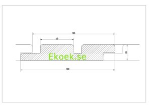 P11 120 20 Ribbad bränd träpanel för fasad